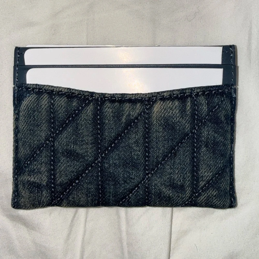 COACH Essential Loved Quilted Denim Card Case